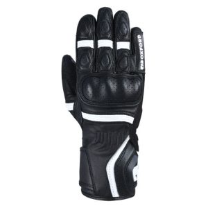 Oxford RP-5 2.0 Women's CE Approved Leather Motorcycle Gloves - Black & White