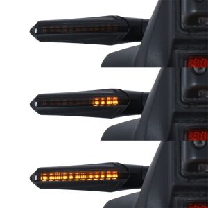 Oxford NightRider Sequential LED Indicators - Universal Motorcycle Turn Signals with Dynamic Sweep