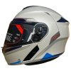 AXXIS Storm SV Modular Flip-Up Helmet - Gloss Grey Blue - ECE 22.06 Certified
