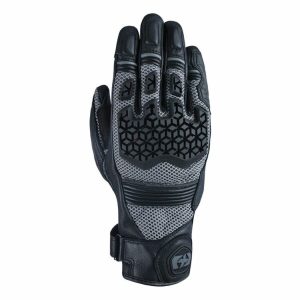 Oxford Rockdale Men's Adventure Motorcycle Gloves - Charcoal Black with CE Protection